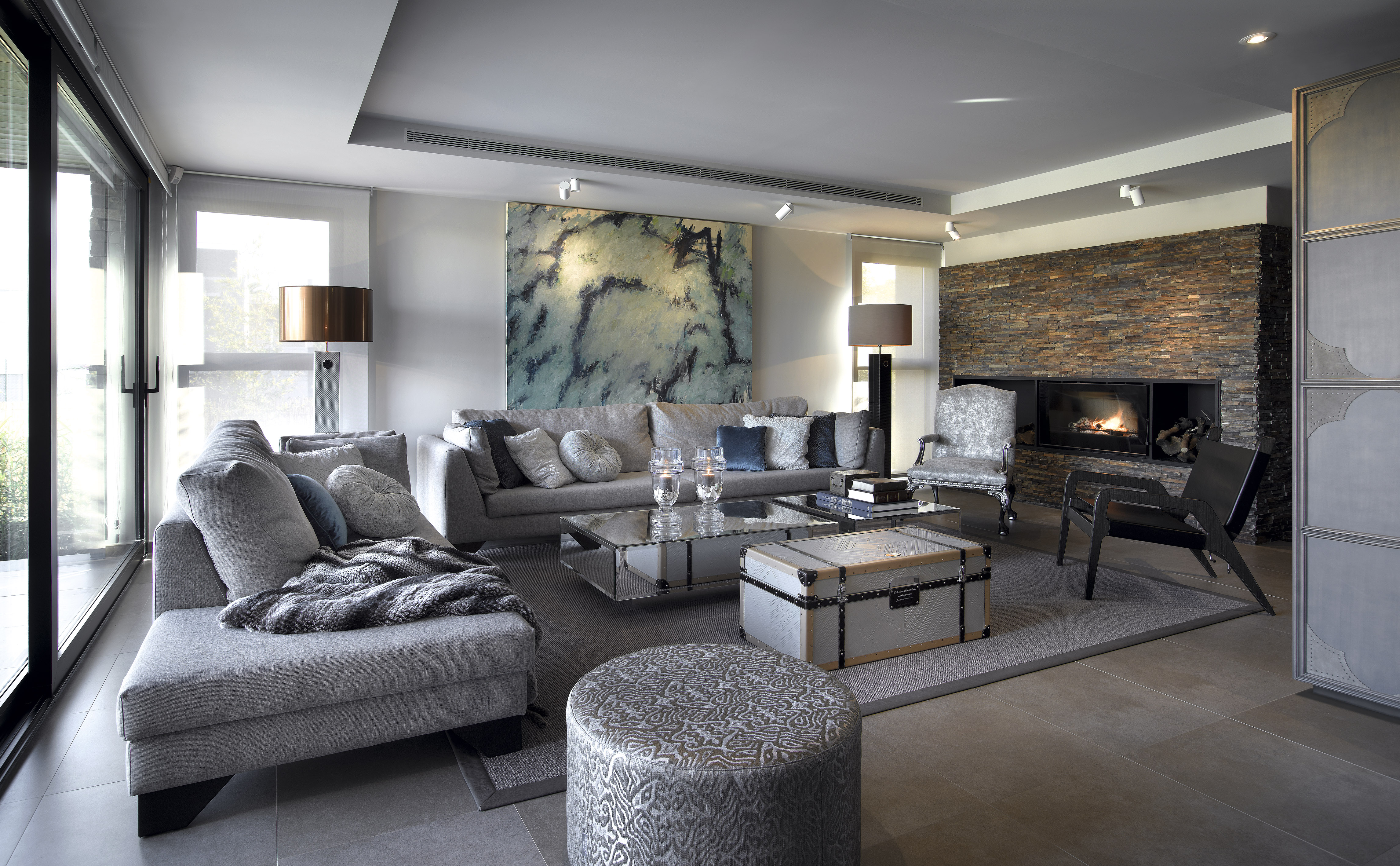 Grey Luxury Living Room / House Designs In Dubai Luxury Living Room