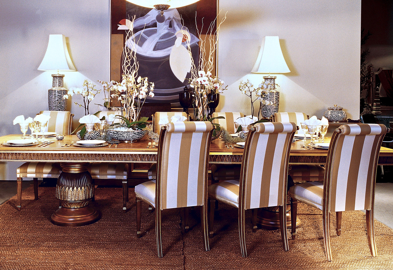 luxury dining room set, bespoke dining table