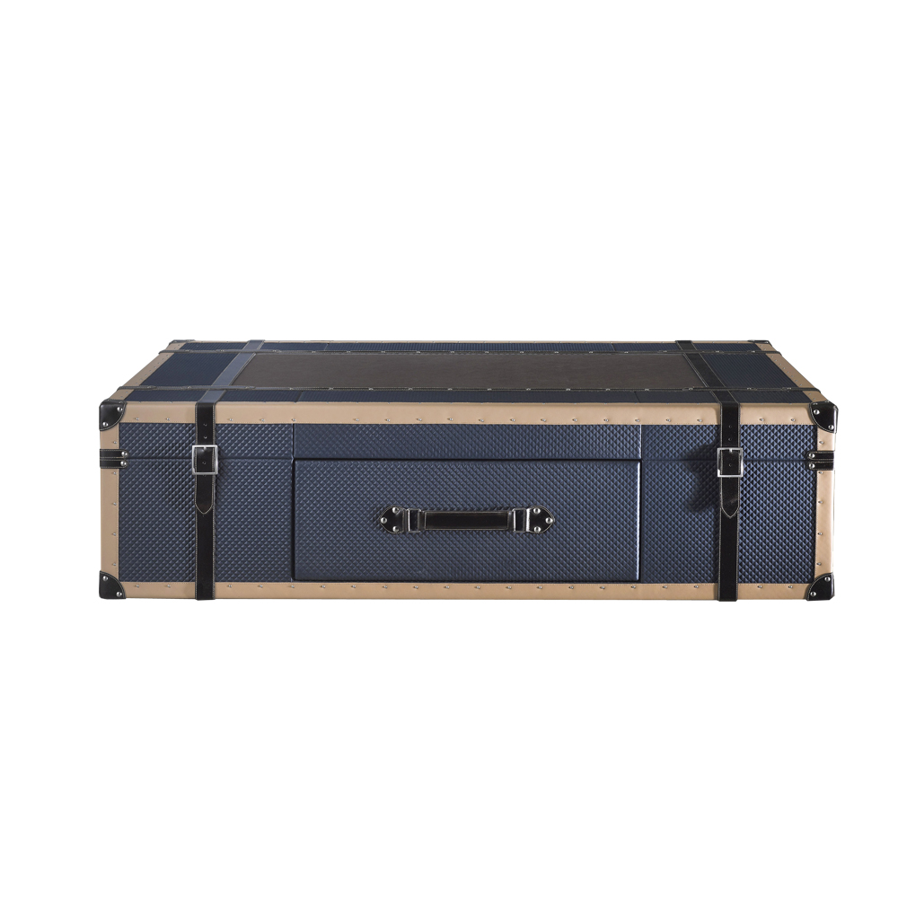 contemporary trunk coffee table, leather coffee table