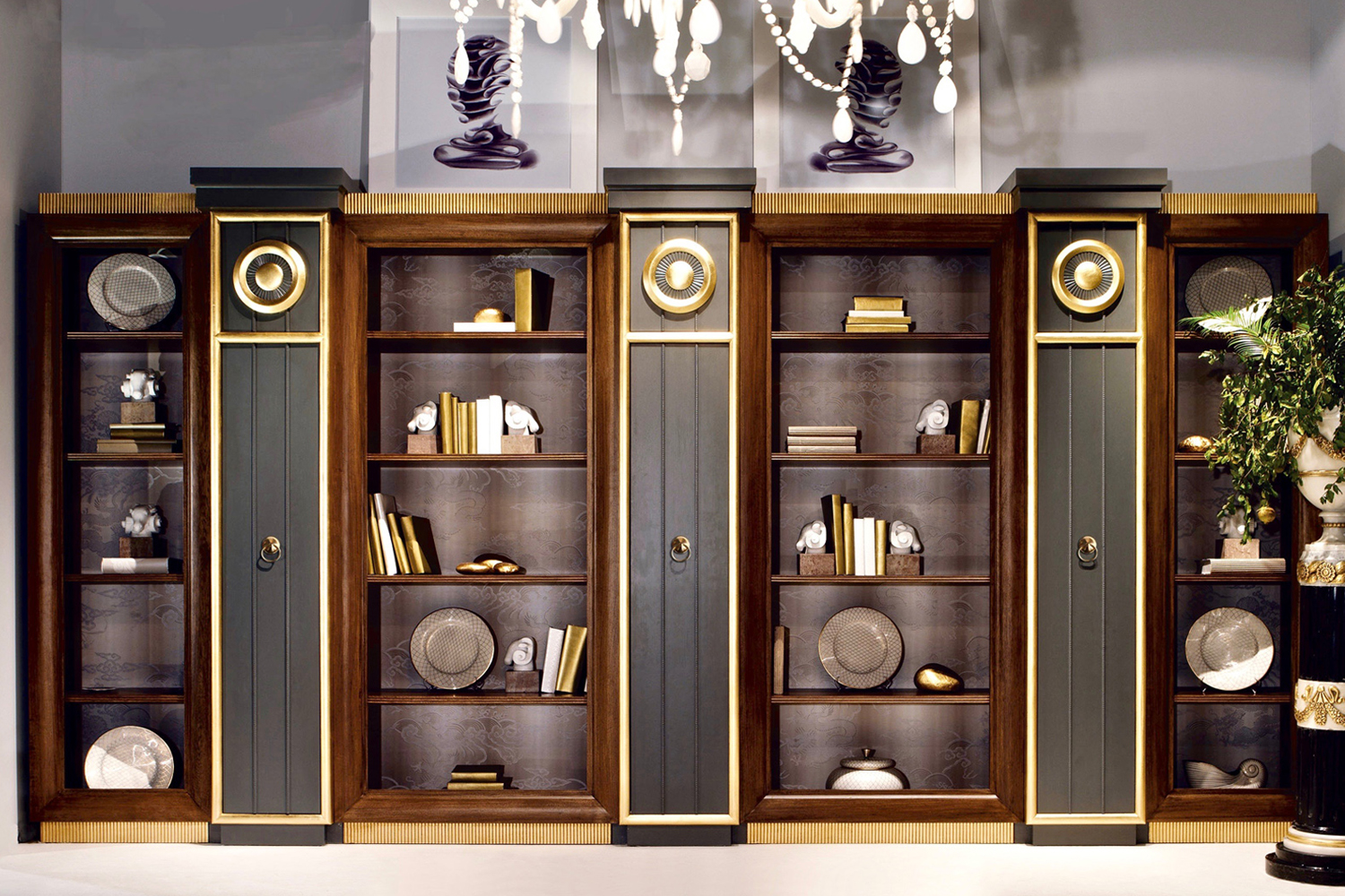 luxury office shelves, fitted office furniture